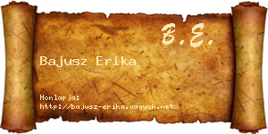 Bajusz Erika névjegykártya