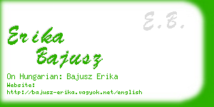 erika bajusz business card